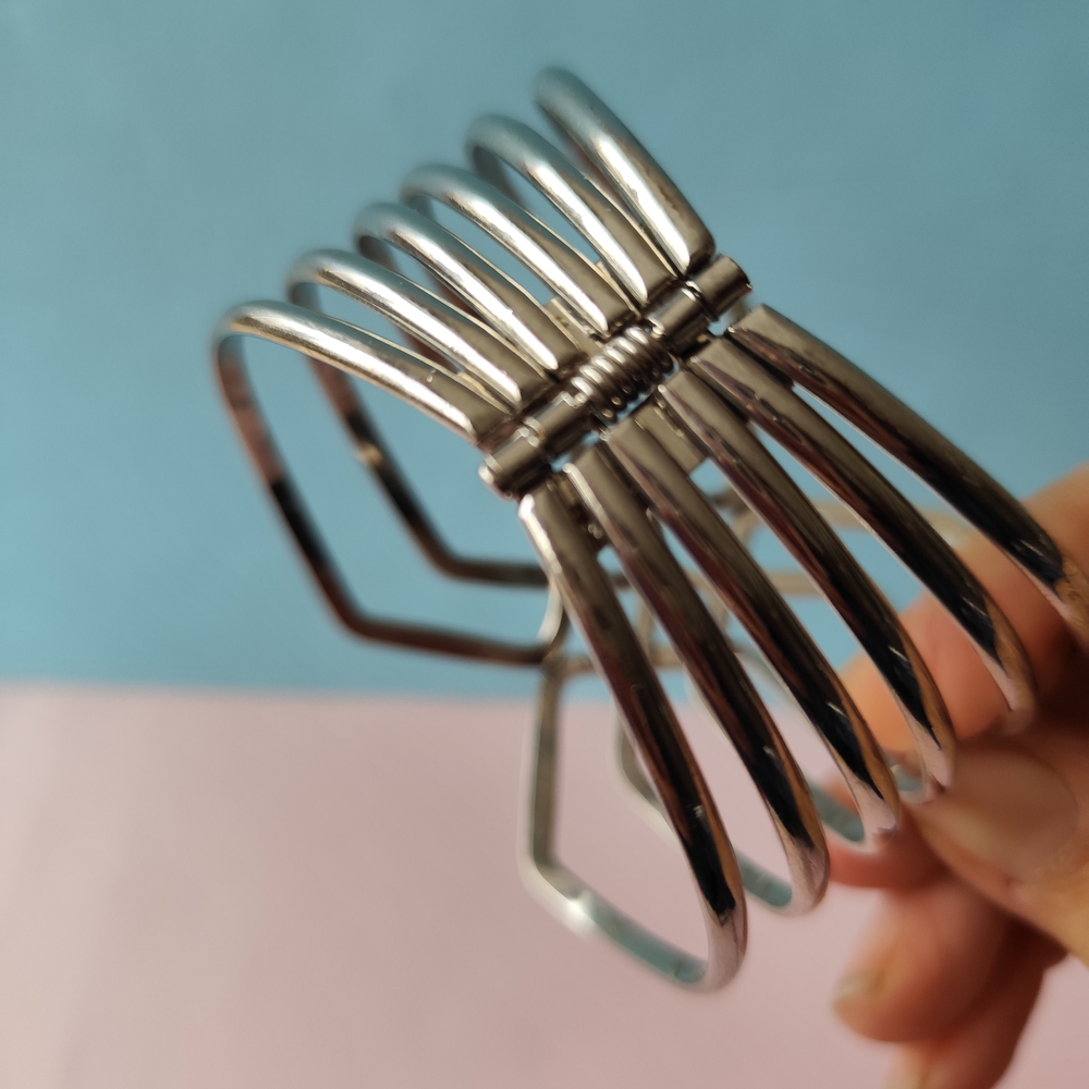 4/$50⭐️Chic Silver Openwork Cuff Bracelet - Picture 3 of 10